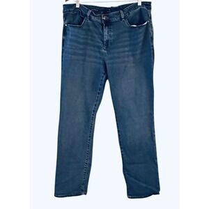 Talbots Women's Jeans Sz 18W High Waisted Straight Leg Denim Medium Wash Stretch